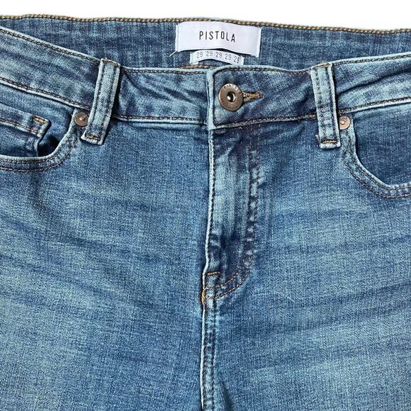 Pistola Womens Blue Denim Mid Rise Modern Slim Skinny Classic Jeans | Revolve 29 - Picture 5 of 14